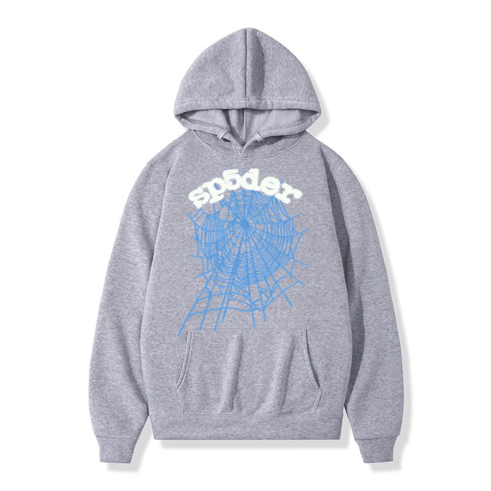 Trendy European Spider Web Print Hoodie for Couples - Unisex Hip Hop Sweatshirt