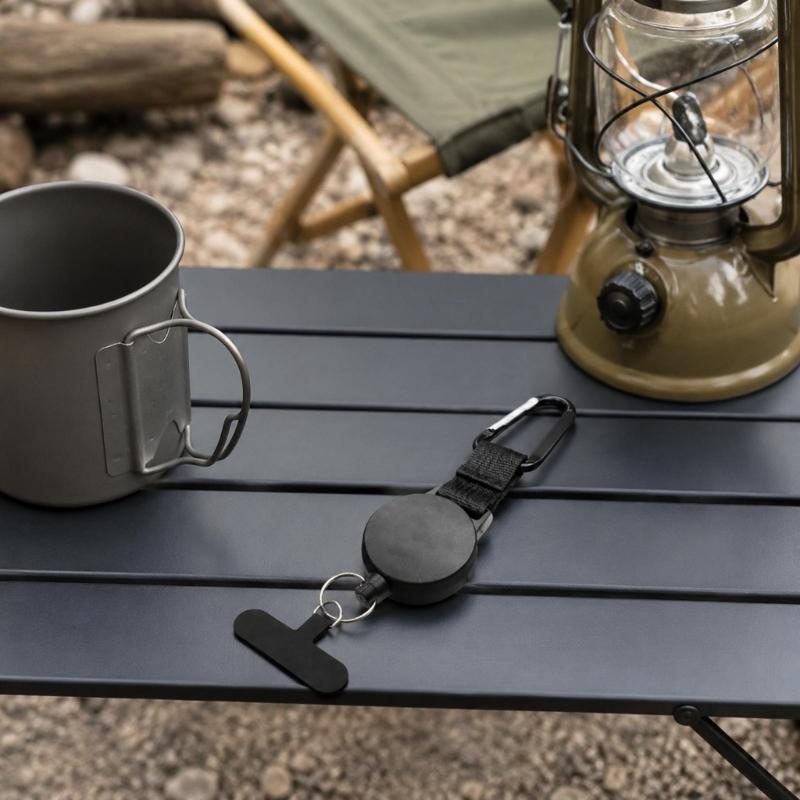 Round Reels Tethers Lanyards for Key and Access Card with a Retracting Cord That Returns the Attaching Item After Each Use