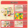 TYORORO Carpenter Assembly Wooden Toy Sangokko Car DIY Screwdriver Hammer Driver Fire Truck Toys for Kids Boys Girls Tools Montessori Education