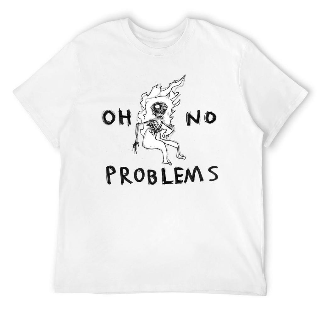 OH NO PROBLEMS T-Shirt Aesthetic Clothes Oversizeds Outfits for Men