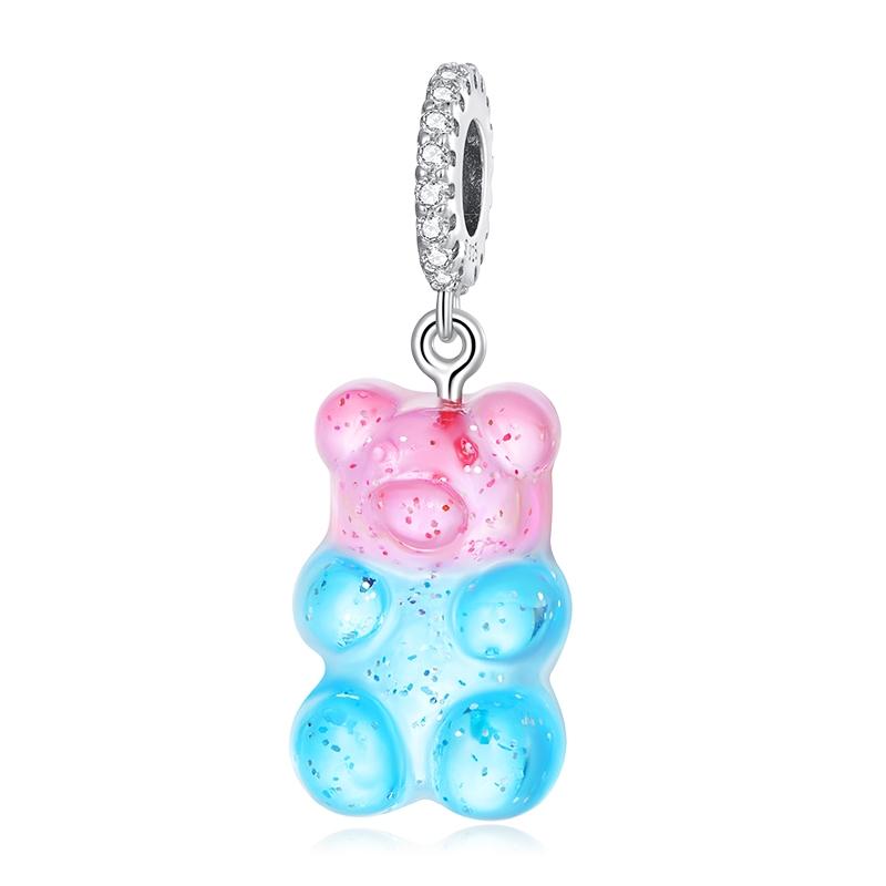 WOSTU 925 Silver Animal Cat Charm Pendant Heart Family Ladybug Bee Beads Fit Original Bracelet DIY Jewelry For Women