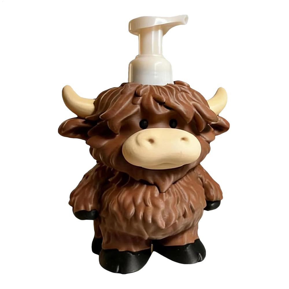 

Soap Dispenser Cow Design Refillable Lotion Bottle Manual Kitchen Soap Dispenser for Shower Laundry Wash Christmas Countertop