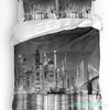 Urban 3pcs Bedding Set Manhattan Sunset Skyline New York City Duvet Cover Set Bed Set Quilt Cover Pillow Case Comforter Cover