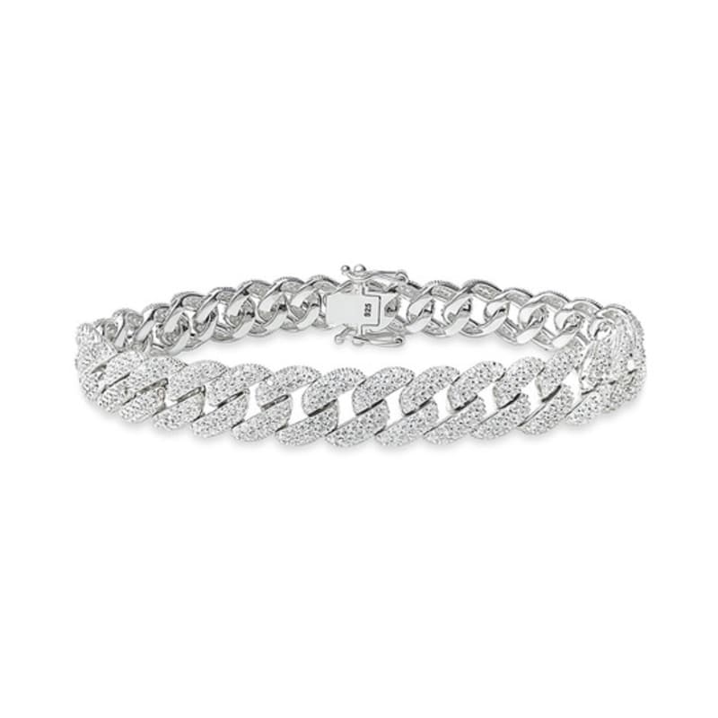 RAINDROP JEWELRY Raindrop Pave Cuban Chain Bracelet [S925]