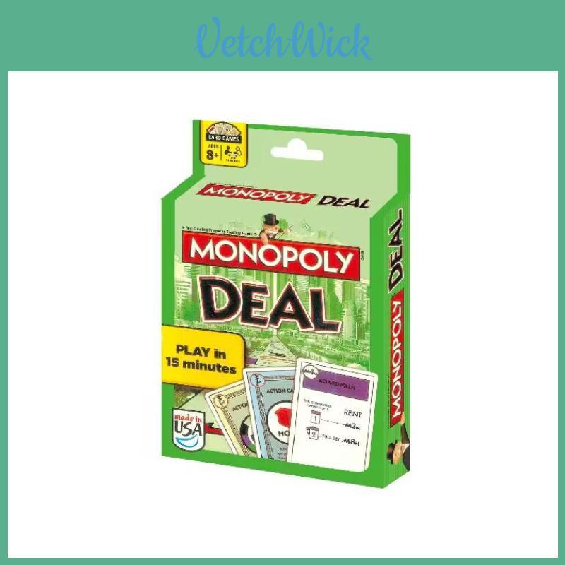 Monopoly Deal Card Game Family Classic With Fast Dealing And Fun Strategy Play