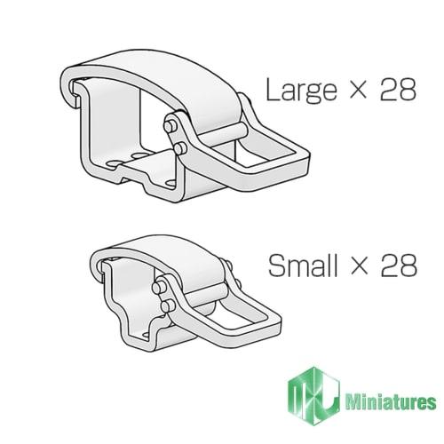 MJ Miniatures 1/35 Scale German Clamp Set, Late Model, Single-Use, Plastic Model Parts, MJEZ35037