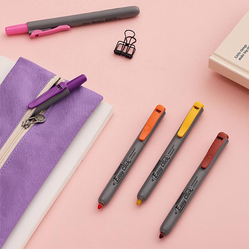 Monami Retractable 2mm Oil-Based Marker Pen for Study, Office, and Signature 5078.