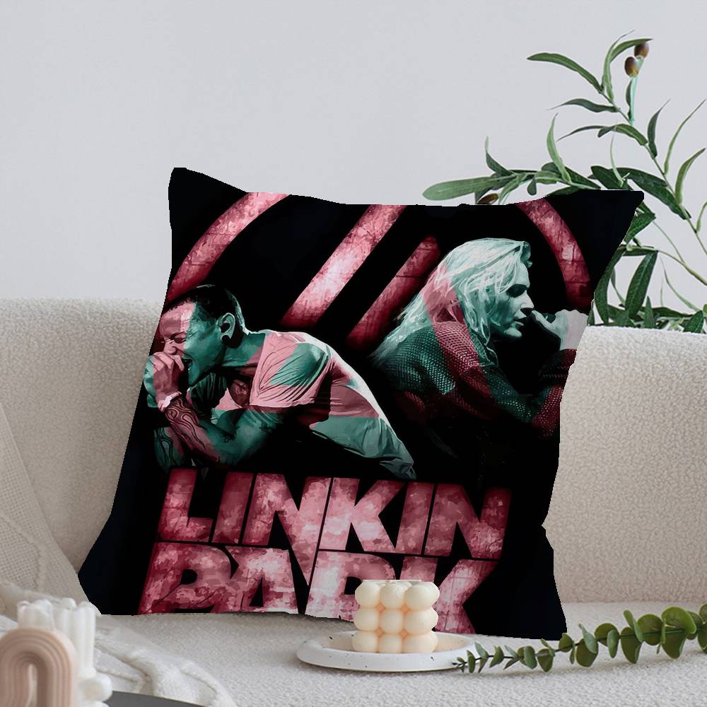 Rock Band L-Linkin Park Pillow Cover For Bedroom Room And Living Room Sofa Decorative Cushion Cover