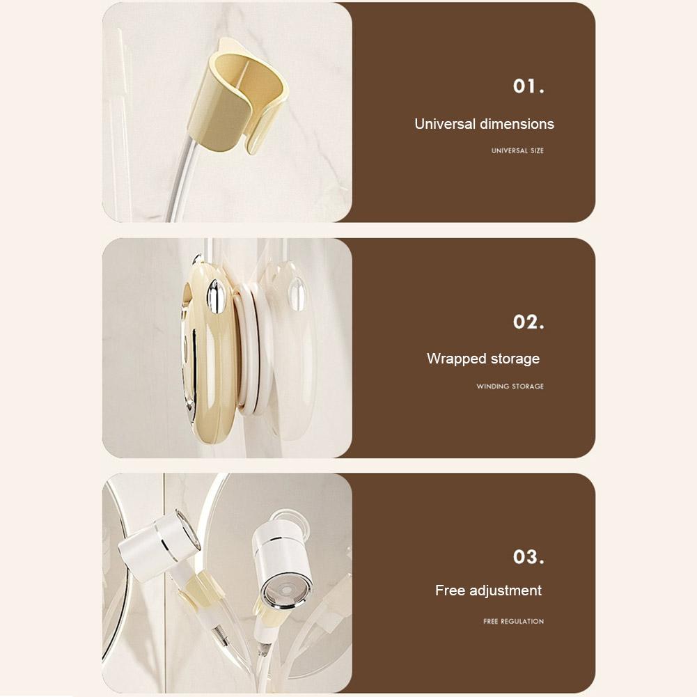 Verstellbarer Freihand-Föhnhalter 360 Grad Drehung Wandmontage Haartrockner-Aufbewahrungsständer Föhnhalter für Badezimmer