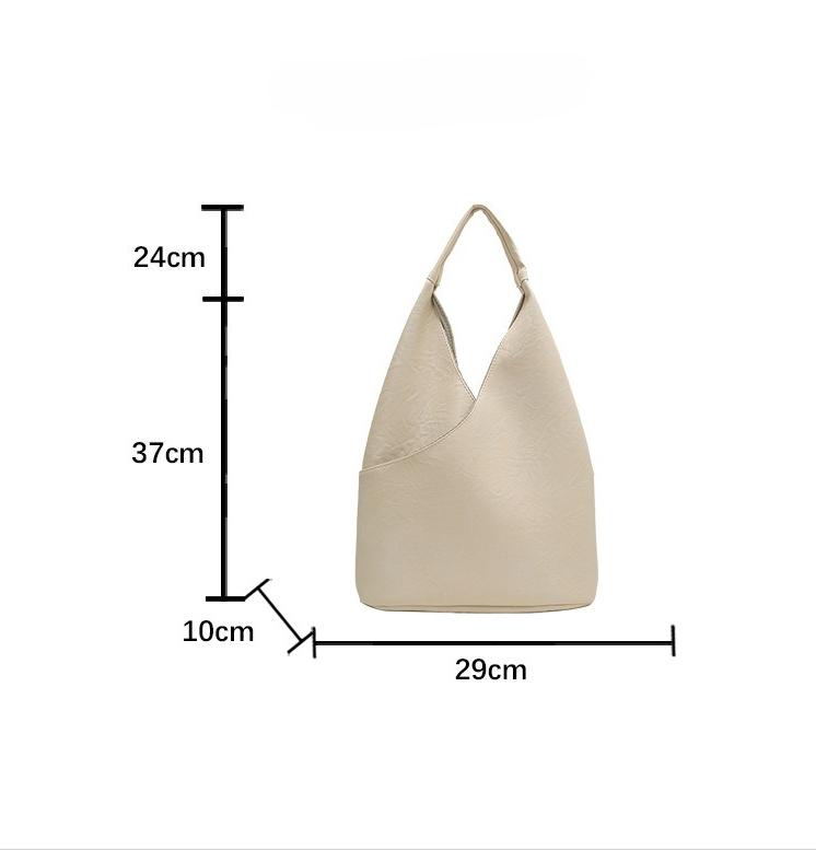 2025 Vintage Autumn Shoulder Bags Soft Leather Luxury Bucket Bags Large Capacity Commuter Travel Tote Bags Ladies Purse Handbags