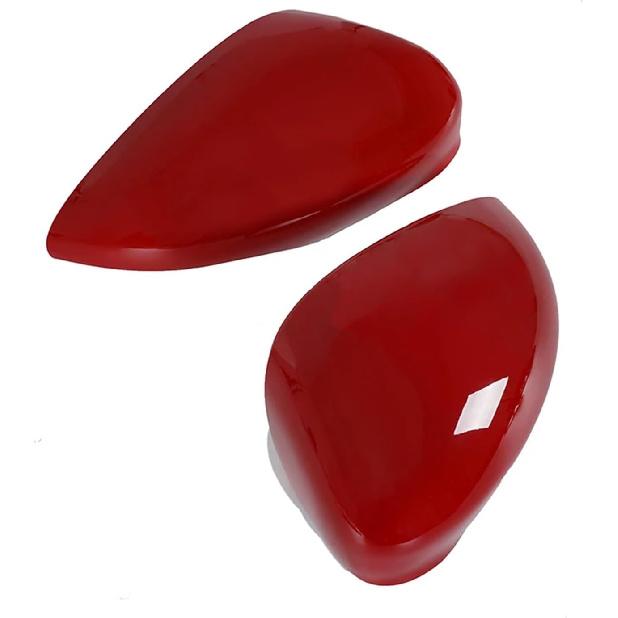 Rearview Mirror Cover 6 Color Side Wing Trim Clip-on Decor Cap Car Refit Accessories Compatible For Ford Fiesta MK7 2009-2017(Glossy White Left)