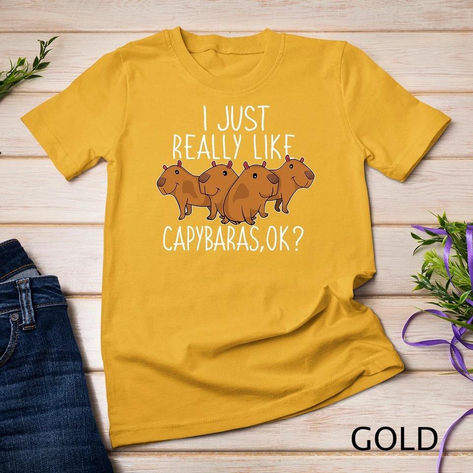Capybara Lover Funny Kids Women Cute Capybara T-Shirt Unisex T-shirt 4 4XL