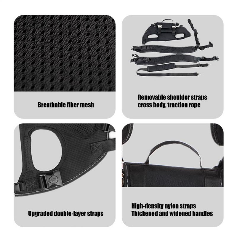 Dog Lift Harness Puppy Walking Aid Support Multi-Functional Shock Absorbing Dog Lift Harness for Training Recovery Puppy Elderly