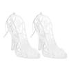 2pcs Clear Acrylic High Heel Hanging Ornaments Christmas Tree Hanging Pendants Decoration High Heel Pendants Hanging Ornaments