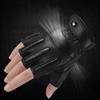Sheepskin Motorcycle Gloves Breathable and Non Slip Summer Men's Genuine Leather Half Finger Sports Motorcycle Riding Gloves