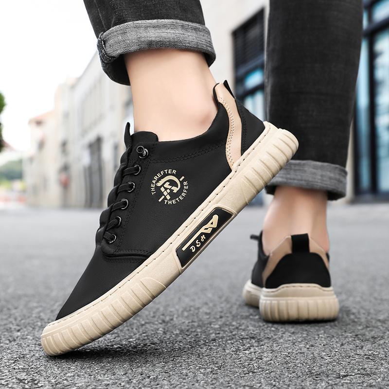 Men'S Autumn Fashion Casual Walking Shoes, Featuring A Striped Design, Comfort and Breathability, Suitable for Both Sports and Leisure Shoes