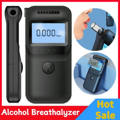 Digital Alcohol Tester Professional Alcohol Detector Breathalyzer LCD Display Drunk Driving Tester Police Alcotester Handheld