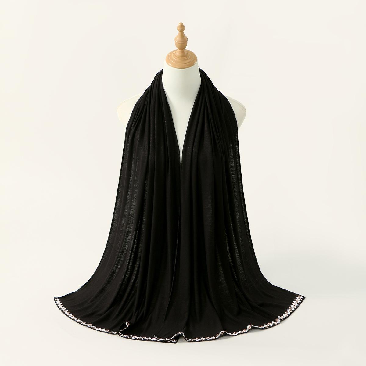 Новый - Однотонный Алмазный Мерсеризованный Хлопок Платок Этнический Стиль Женский Мягкий Модный Популярный Платок Женский 180X65CM