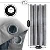 Blackout Curtain 250X140 With Eyelets, Grey Velvet, Thick