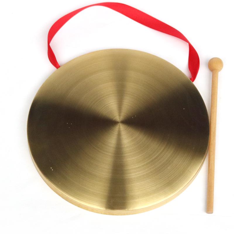 Children's Brass Gong & Drum Toy with Striker - Small Cymbal Musical Instrument for Kindergarten