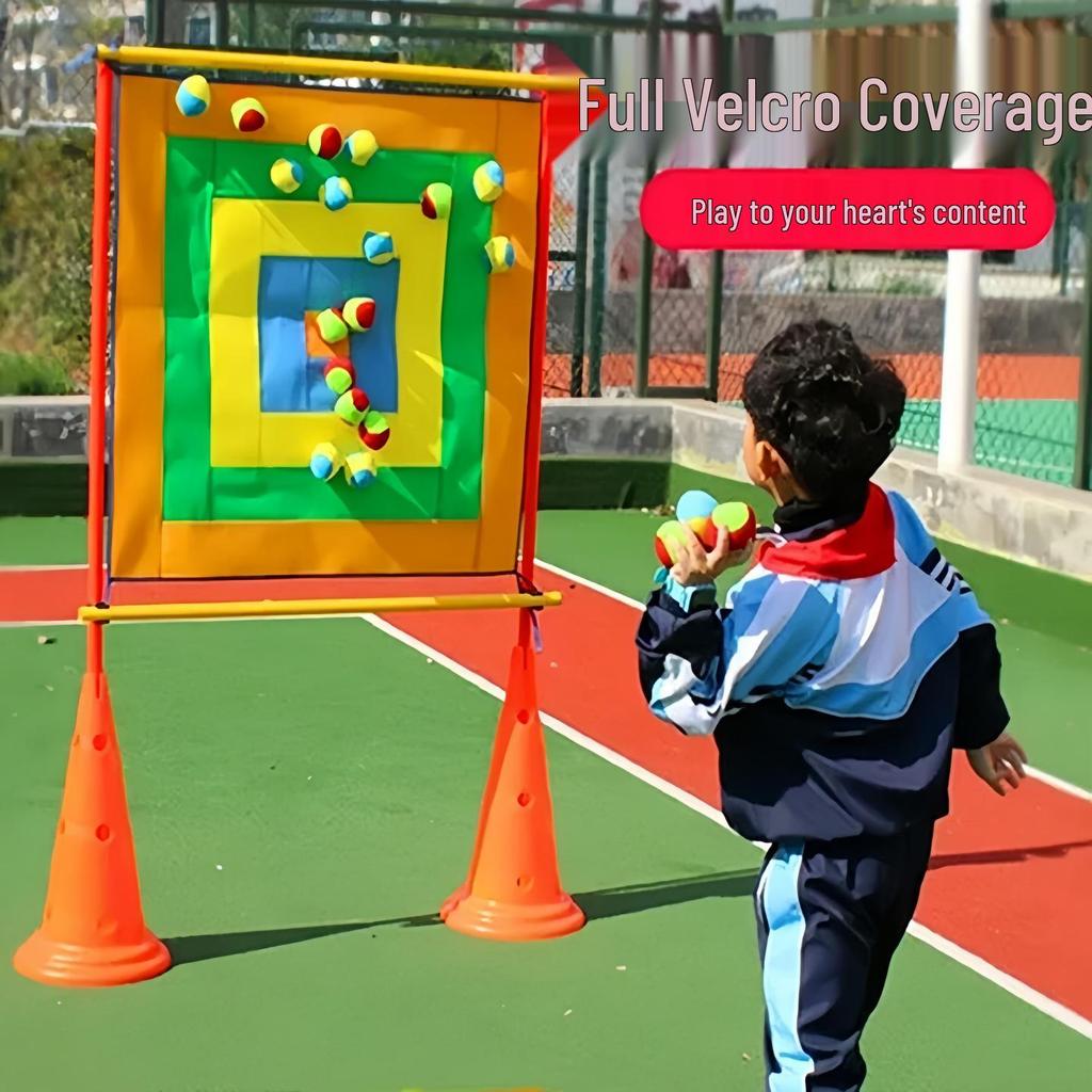 Kindergarten Sticky Ball Dart Board with Suction Cup Target for Kids - Outdoor Sports Toy