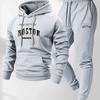 Trendy Hoodie Set Autumn Campus New Stripe Set Fashion Printed Hoodie Casual Pants