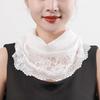 Korean Lace Sunscreen Breathable False Collar Neck Guard Scarf Women Ice Silk Protect Cervical Spine Face Scarves Wrap Shawl P98