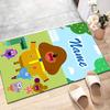 Custom Hey Duggee Mat Personalized Name, Polyester Washable Indoor Entryway Rug, Gift for Christmas, Easter, Thanksgiving Day