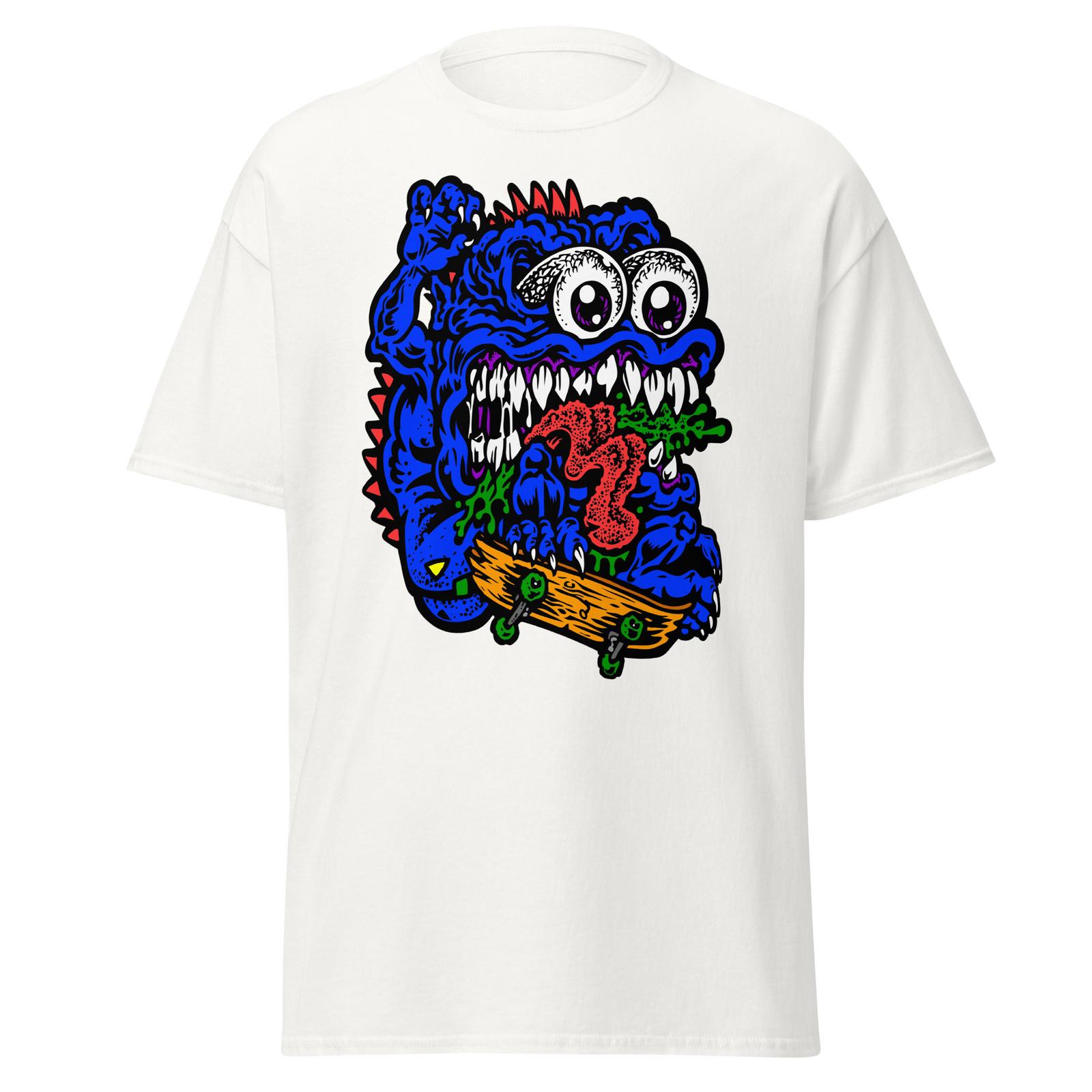 Men s Creature Skateboard Alien Graphic T-Shirt Crewneck Gamer Skate Santa Cruz S разноцветный