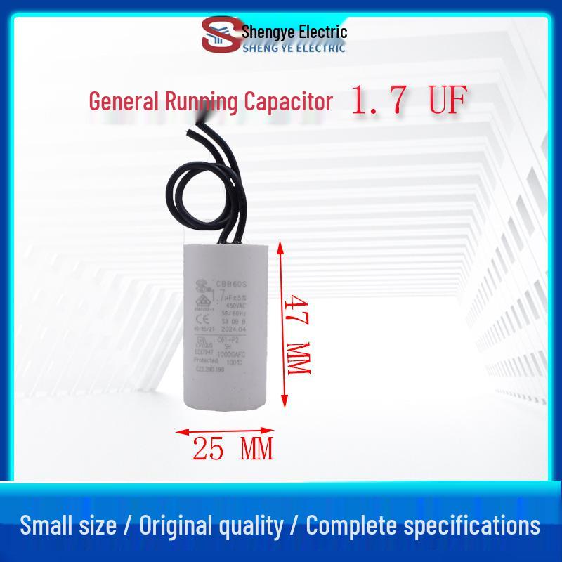 Condensator Sheng Ye CBB60 pentru Pompă de Circulație Boiler Montat pe Perete/Concentrator de Oxigen 2-6UF