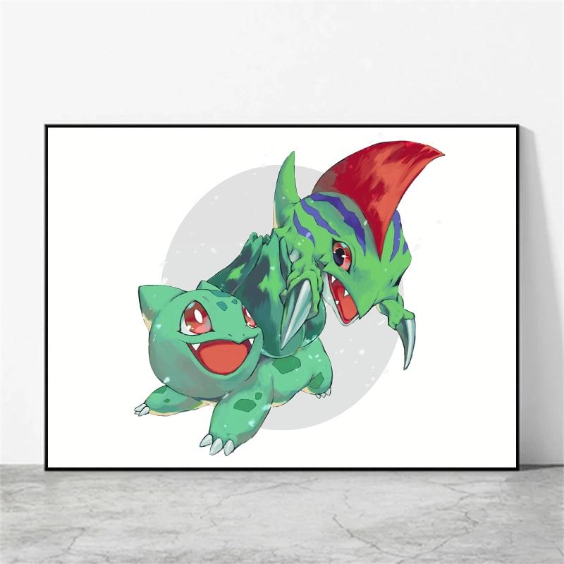 Anime Canvas Paintings Pokemon Ash Ketchum Pikachu Poster Wall Decorative Brings Endless Joy Show The Cozy Home Atmosphere