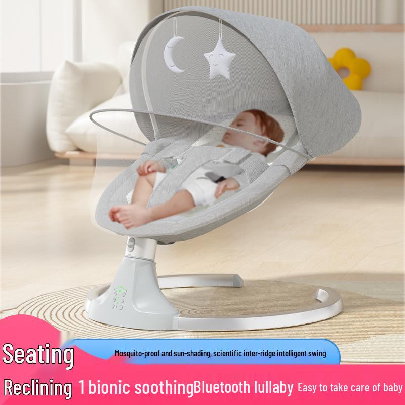 Multifunctional Electric Baby Rocking Chair Cradle: Newborn Comfort Recliner for Sleeping.