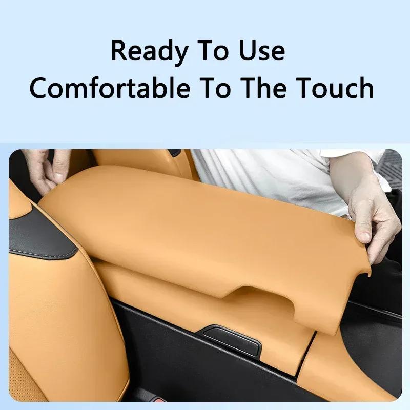For Lexus ES 2018-2024 Car Armrest Box Cover Panel NAPPA Leather Central Console Small Armrest Cover Interior Accessories