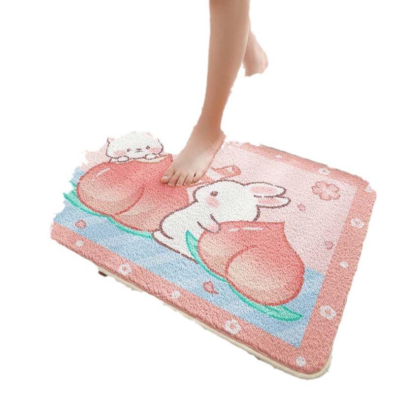Bathroom Anti Slip Floor Mat Moisture Moisture-wicking Bathroom Foot Rug Cartoon Animal Toilet Anti slip Mat Bathroom Bathroom Carpet