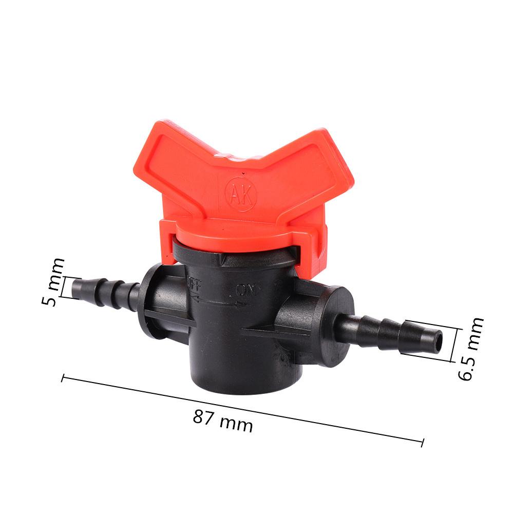 Pipe Valve Water Controller Bypass Valve Garden Tap Connector 1/4'' 3/8'' 1/2'' 5/8'' 3/4'' Tube Drip Irrigation Joint 1/10Pcs
