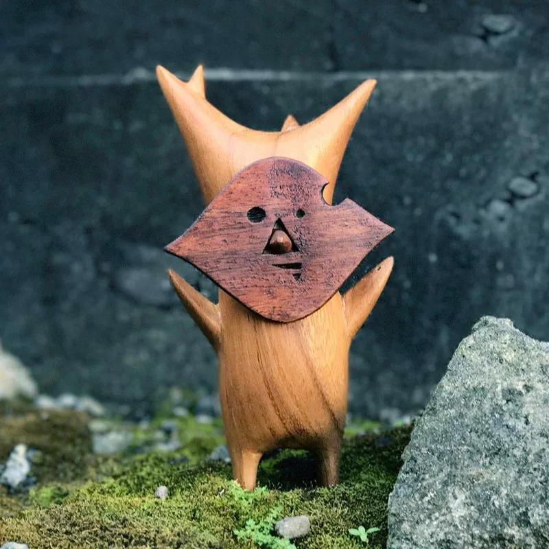 

Wooden Korok Statue Resin Handwork Statues Family Game Lovers Zeldas Breathed Of The Wilds For Home Decoration