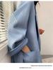 Max Family Style 2023 Women's Extra Long Wool Coat in New Water Ripple Design