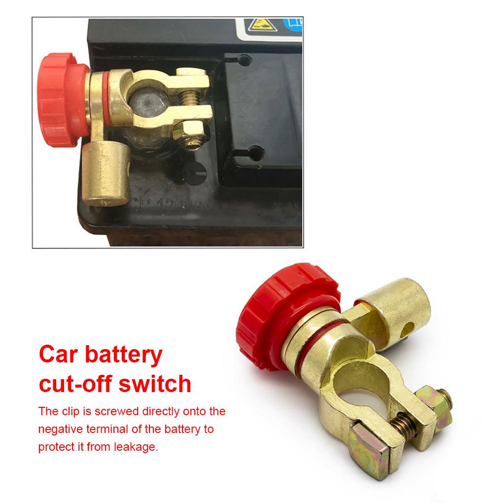 2 Pieces Metal Automotive Battery Switch Detachable 4-6AWG Rotatable Replacement Circuit Breaker Clamp Accessories