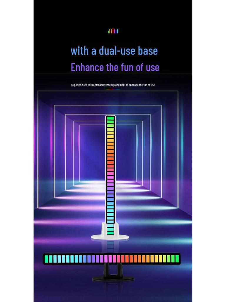 RGB Sound-Sync Rhythm Light: Trendy Colorful Music Atmosphere LED for Car or Desk with Sound Sensor