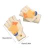 Kawaii Cartoon Flip Gloves Touch Screen Korean Style Half Finger Gloves Keep Warm Coldproof Winter Mittens Winter