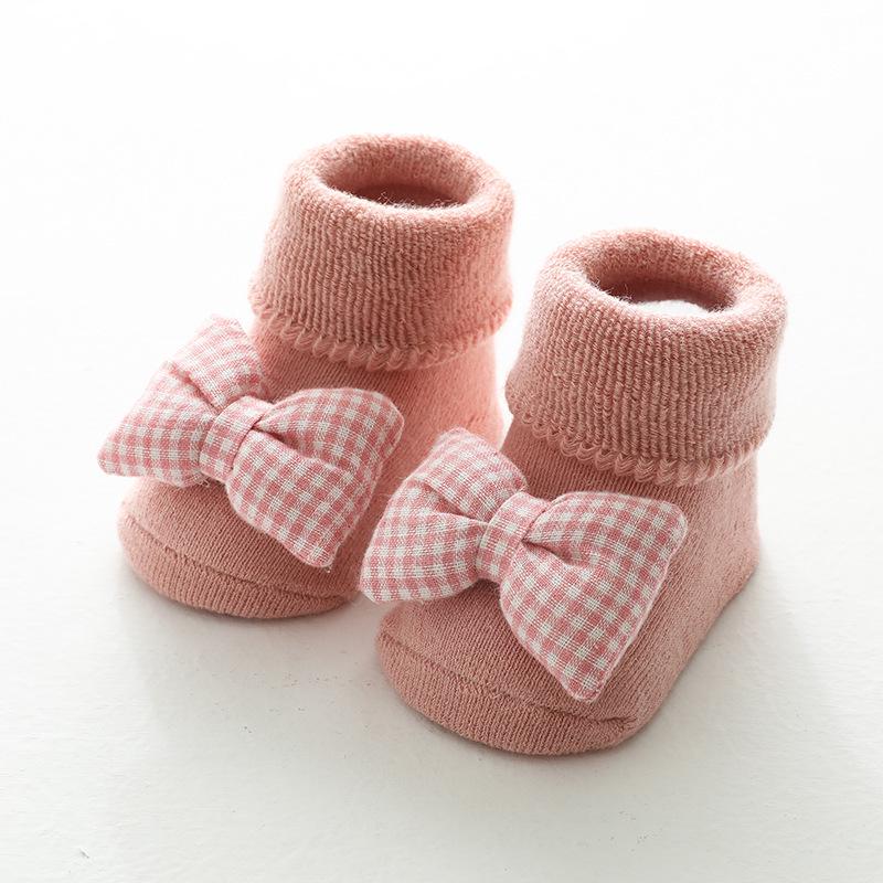 Cozy Non-Slip Terry Socks: Warm Mid-Calf Cotton for Babies & Kids