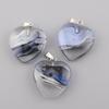 Heart-Shaped Crystal Glass Pendant Necklace with Colorful Natural Stone Accents