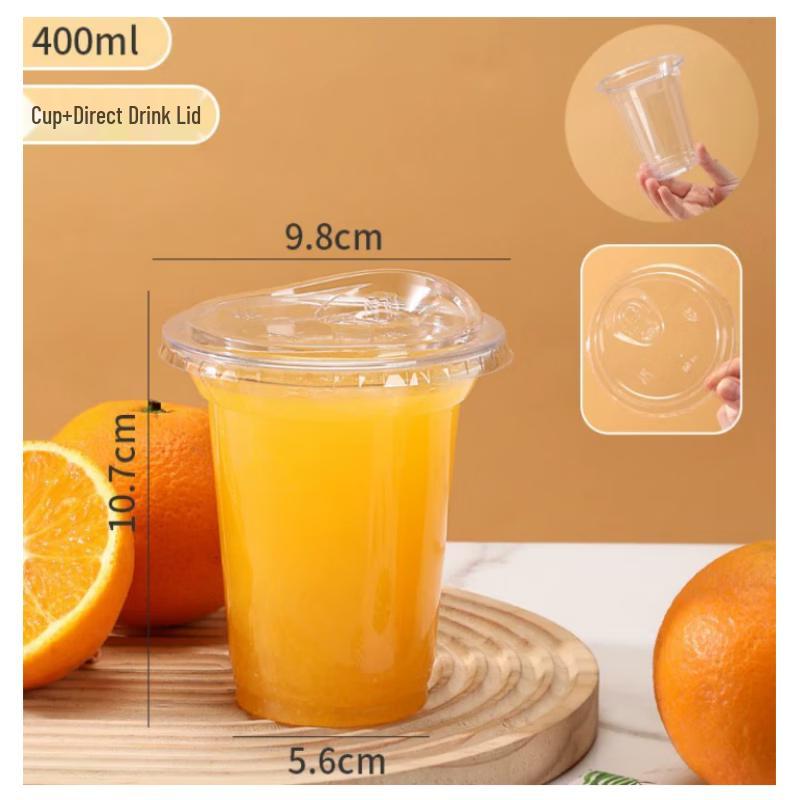 Disposable Plastic Juice Cups with Lids