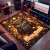 1PC Custom Name Owl Night Theme Floor Mat Ideal for Living Room, Game Rooms, Office, Bedroom,Floor Mat Playful Design