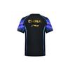 T-shirt Girocollo a Maniche Corte con Stampa a Quadri All-Over Li Ning da Uomo Top Neri AAYT029-1