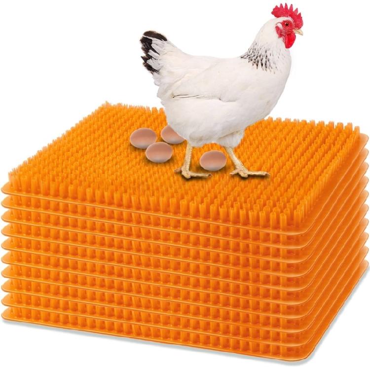 Eggs Laying Pad for Chicken Pack of 6 Plastic Nesting Mats Washable Reusable Poultry Backyard Nesting Essentail