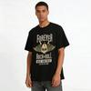 Forever Rock And Roll Skull Wing Print Punk Style Graphic Tee Pure cotton T-shirt