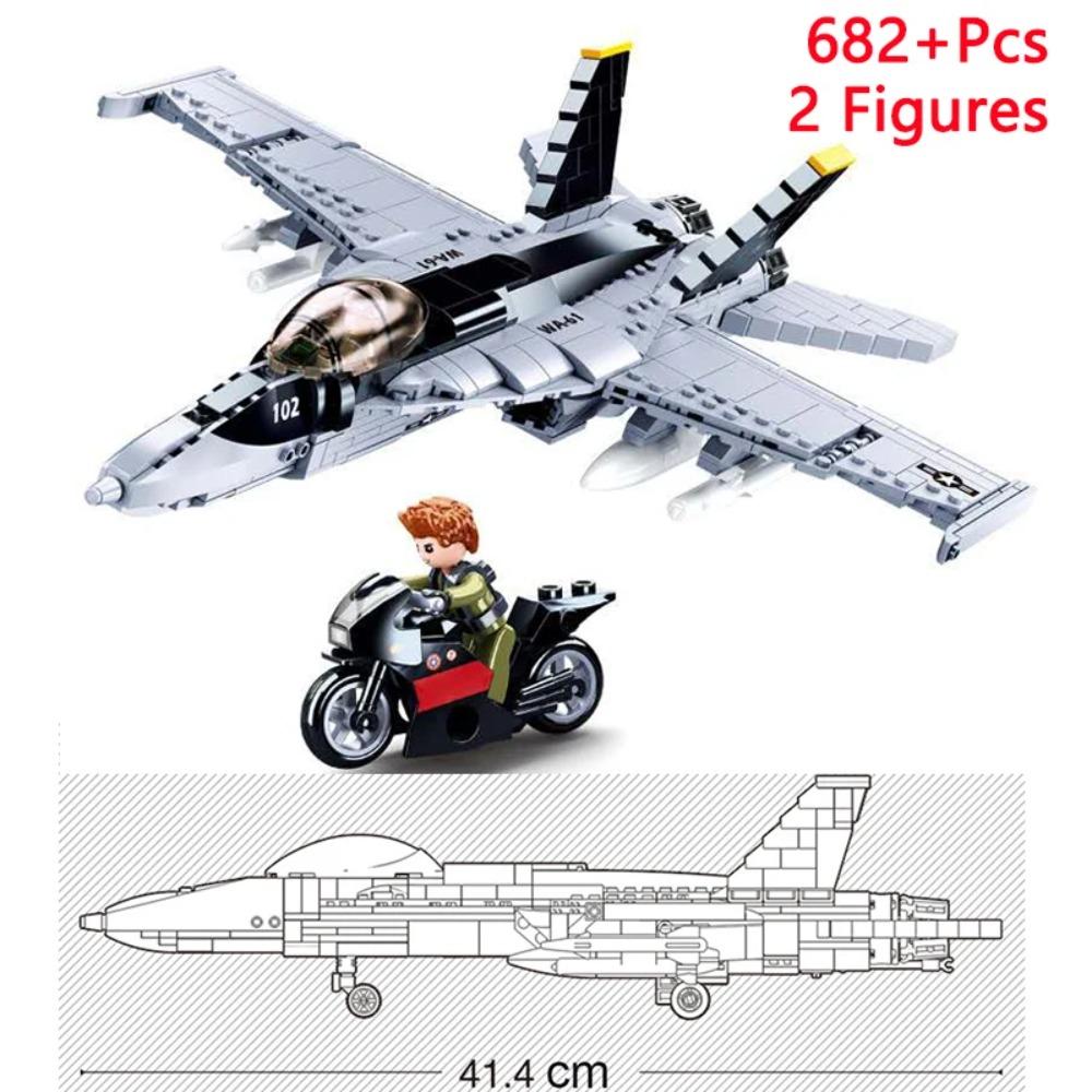 SLUBAN Militare Re di Jaeger AH-1Z VIPER Gunship Elicottero Armato Kit di Costruzione Mattoncini Giocattoli Modello Classico per Bambini Regali
