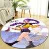 1pc KPop Demon Hunters RUMI2 Design Printed Area Round Carpet for Bedroom Living Room Home Decor Rugs Mat Non Slip Mat Rug for Bedside
