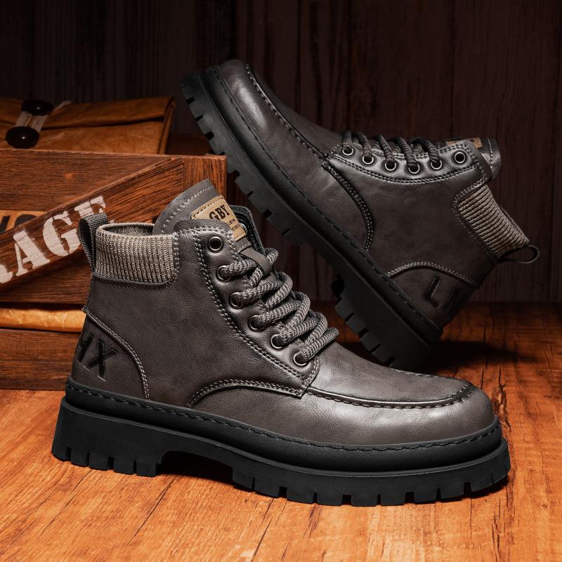 

Мужские ботинки Martin, высокие модные водонепроницаемые премиальные универсальные ботинки на толстой подошве 42